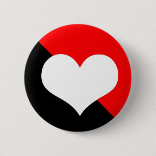 Red & Black 2 Inch Round Button