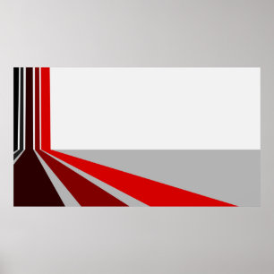 Red black abstract design poster