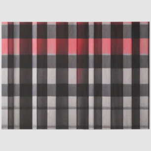 Red Black Abstract Plaid Modern Collection Tissue Paper