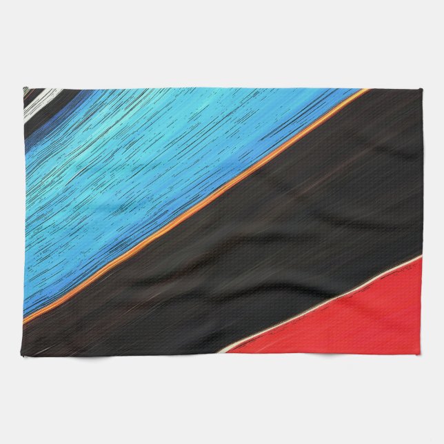 Red Black And Blue 312 Kitchen Towel (Horizontal)