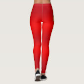Red Black and Gold Aerobic Workout Leggings (Back)