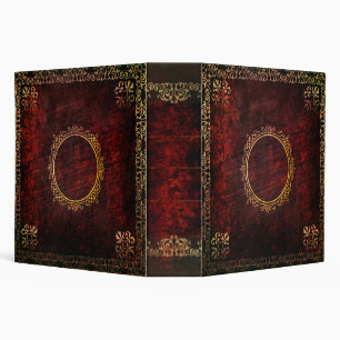 Red Black and Gold Dark Ages Ancient Tome Binder