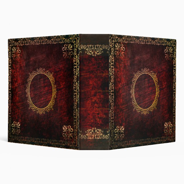 Red Black and Gold Dark Ages Ancient Tome Binder (Background)