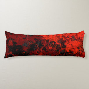 Red, Black and Gray Marble Abstract Body Pillow