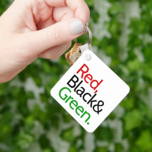 Red, Black and Green-African American Keychain