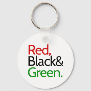 Red, Black and Green-African American Keychain