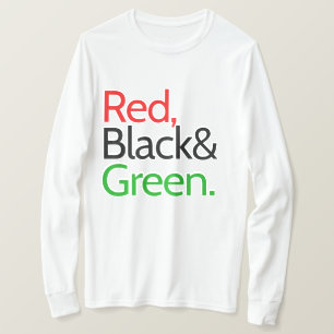 Red, Black and Green-African American T-Shirt