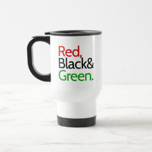 Red, Black and Green-African American Travel Mug