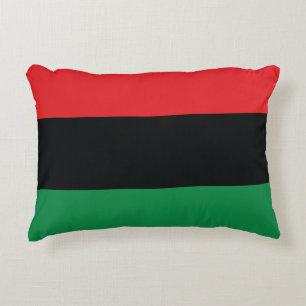 Red, Black and Green Flag Accent Pillow
