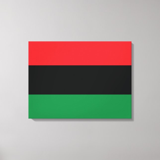 Red, Black and Green Flag Canvas Print (Front)