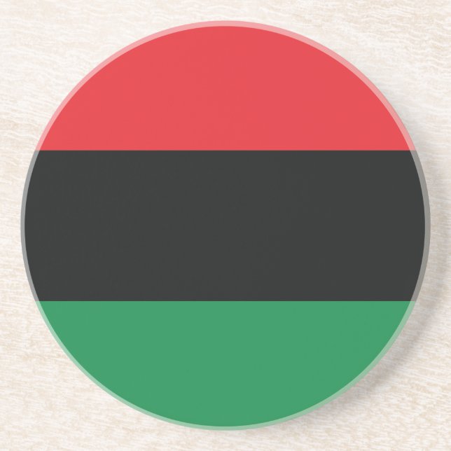 Red, Black and Green Flag Coaster (Front)