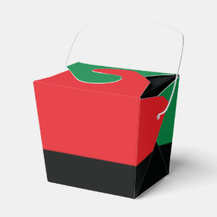 Red, Black and Green Flag Favor Box