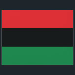 Red, Black and Green Flag Flyer<br><div class="desc">The 3 Pan-African colours on the flag represent: RED: the blood that unites all people of Black African ancestry, and shed for liberation; BLACK: black people whose existence as a nation, though not a nation-state, is affirmed by the existence of the flag; and GREEN: the abundant natural wealth of Africa....</div>