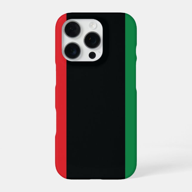 Red, Black and Green Flag iPhone Case (Back)