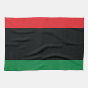 Red, Black and Green Flag Kitchen Towel