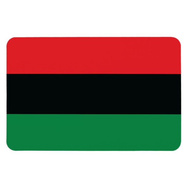 Red, Black and Green Flag Magnet (Horizontal)