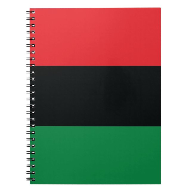 Red, Black and Green Flag Notebook (Front)