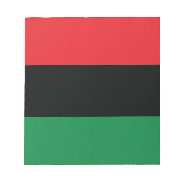 Red, Black and Green Flag Notepad (Front)
