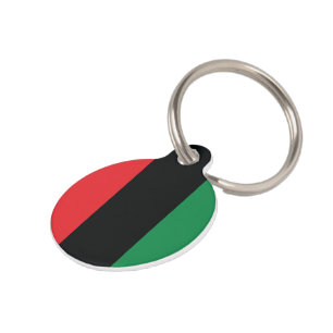 Red, Black and Green Flag Pet Tag