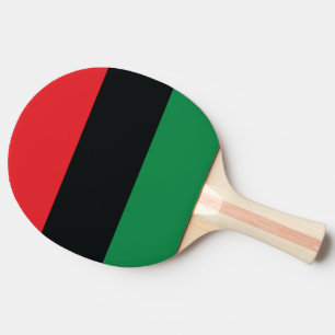 Red, Black and Green Flag Ping Pong Paddle