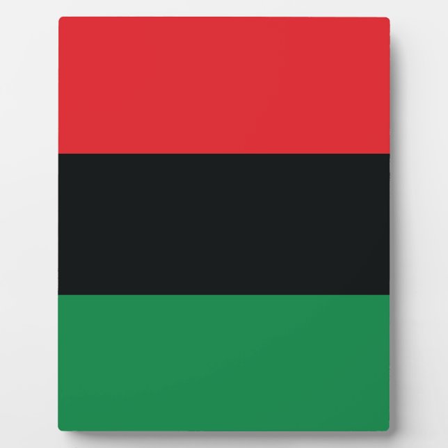 Red, Black and Green Flag Plaque (Front)