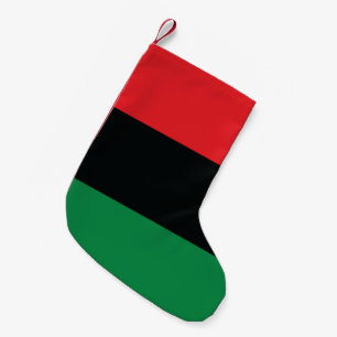 Red, Black and Green Flag Small Christmas Stocking