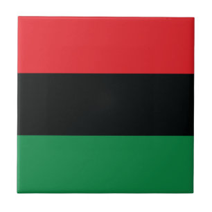 Red, Black and Green Flag Tile
