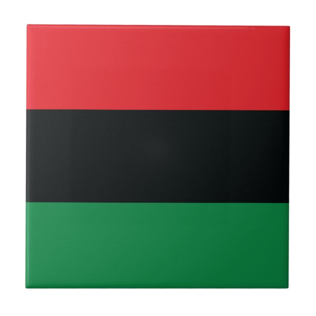 Red, Black and Green Flag Tile (Front)