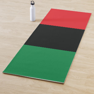 Red, Black and Green Flag Yoga Mat