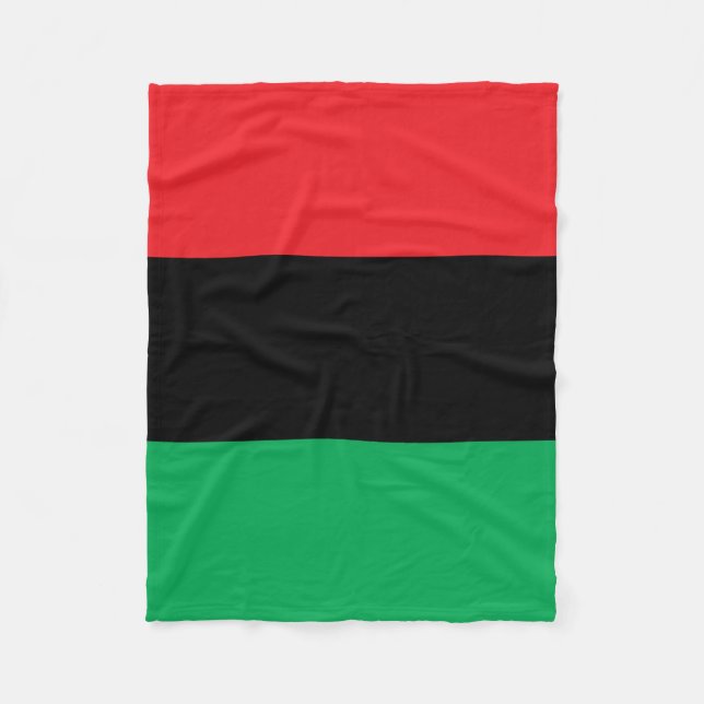 Red Black and Green Fleece Blanket (Front)