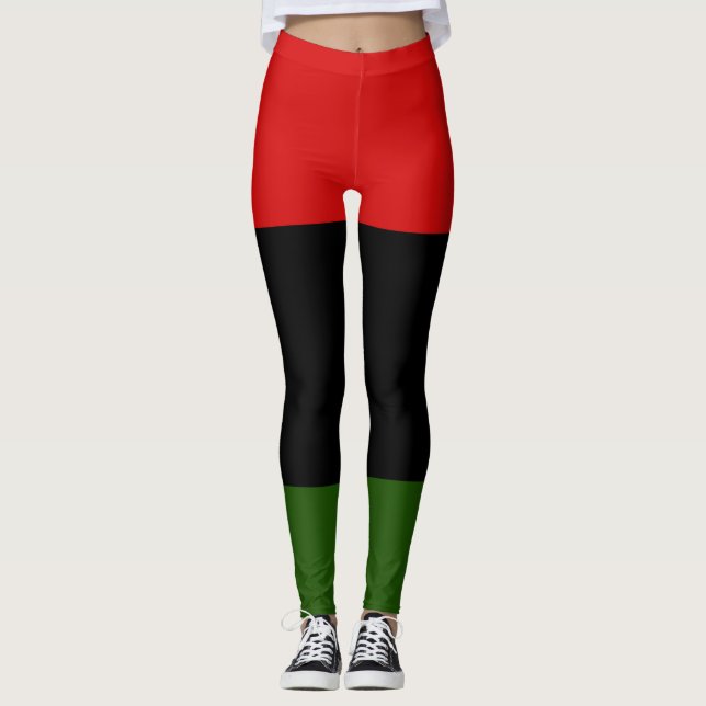 Red, Black and Green Leggings (Front)