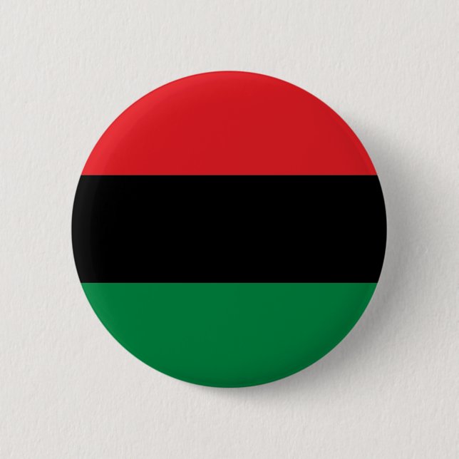 Red Black and Green Pan-African UNIA flag 2 Inch Round Button (Front)