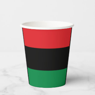 Red Black and Green Paper Cups