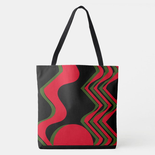 RED BLACK AND GREEN tote (Front)