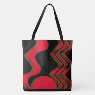 RED BLACK AND GREEN tote Bag