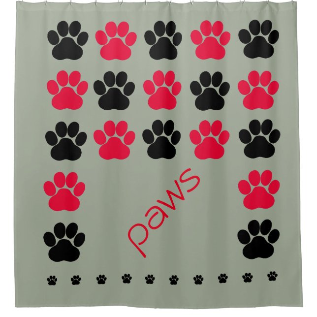 Red, Black and Grey Paw Print (Front)