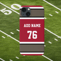 Red Black and Pewter Sports Stripe