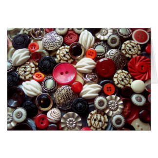 Red Black and Silver Button Collage