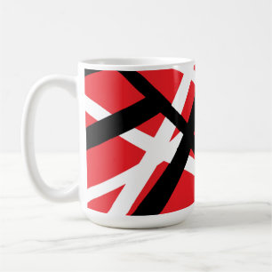 Red, Black, and White Graphic Coffee Mug