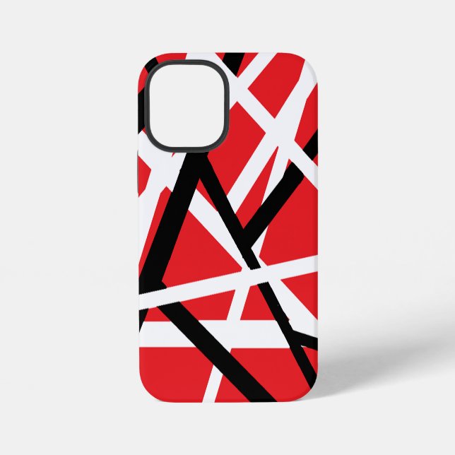 red, black, and white graphic iPhone case (Back)