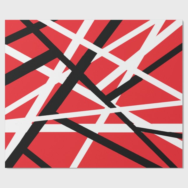 red, black, and white graphic wrapping paper (Flat)