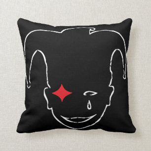 Red, Black, and White MTJ Throw Pillow