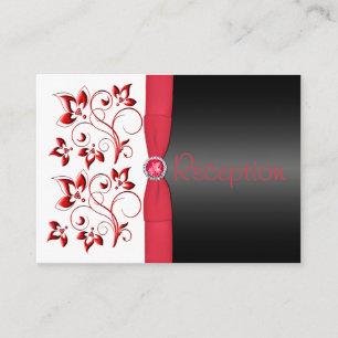 Red, Black, and White Reception Enclosure Card