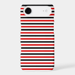 Red Black and white stripes design