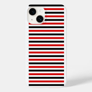 Red Black and white stripes design Case-Mate iPhone 14 Case
