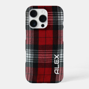 Red Black and White Tartan – Classic Plaid Fabric  iPhone 16 Pro Case