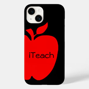 Red & Black Apple Teacher's  Case-Mate iPhone 14 Case