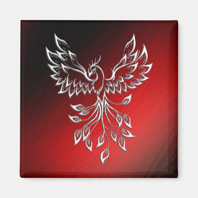 Red Black Ashes and Phoenix Magnet (Front)