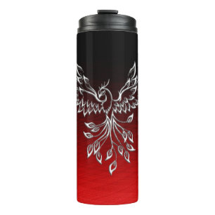 Red Black Ashes and Phoenix Thermal Tumbler