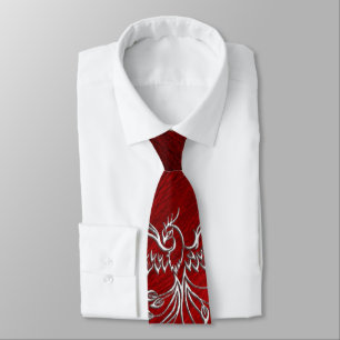 Red Black Ashes and Phoenix Tie